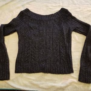 Express Dark Blue “Wide Neck” Sweater